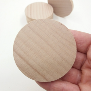 Ξύλινοι πλακέ κύκλοι διαμέτρου 6,30 cm - σετ 2 τεμαχίων - υλικά κατασκευών - 3
