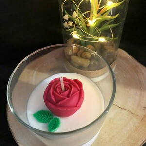 Φυτικό κερί με τριαντάφυλλo - τριαντάφυλλο, αρωματικά κεριά - 4