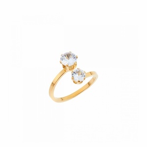 Ατσάλινο δαχτυλίδι Χρυσό χρώμα Size 19 - βεράκια, ατσάλι, σταθερά, για γάμο, φθηνά