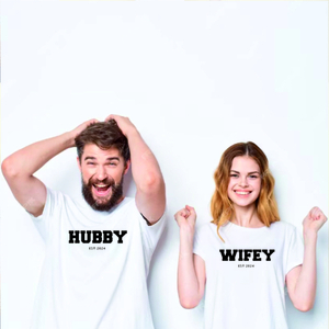 SET 2 T-Shirt / HUBBY - WIFEY / Custom tshirt - δώρα - 2