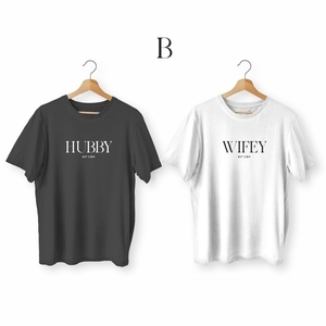 SET 2 T-Shirt / HUBBY - WIFEY / Custom tshirt - δώρα - 3