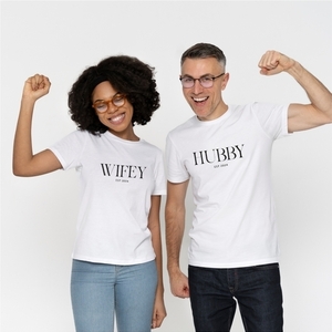 SET 2 T-Shirt / HUBBY - WIFEY / Custom tshirt - δώρα - 4