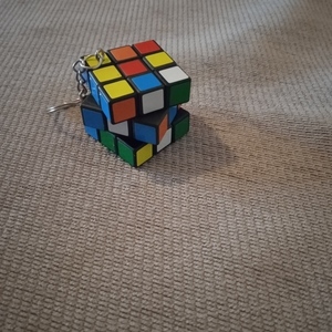 Σετ 2τμχ! Μπρελοκ κυβος του Ρουμπικ 3εκ. (Rubik) πολυχρωμο - apois - πλαστικό, σπιτιού - 4