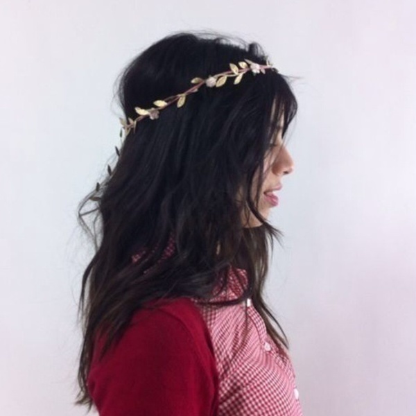 Στεφανάκι με κορδέλα - boho, κορδέλα, fashion, ανοιξιάτικο, γυναικεία, στεφάνια, κορίτσι - 2