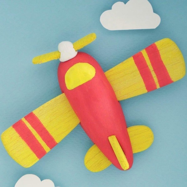 Καδράκι "Airplanes" - διακοσμητικό, ξύλο, πίνακες & κάδρα, αγόρι, χαρτί, δώρο, χειροποίητα, δώρα για βάπτιση, δωμάτιο, personalised, αεροπλάνο, για παιδιά, παιδικά κάδρα - 5