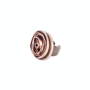 Δαχτυλίδι τριαντάφυλλο από αλουμίνιο - fashion, boho, μεγάλα, αυξομειούμενα, φθηνά