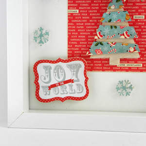 Χριστουγεννιάτικο καδράκι "Ho Ho Ho" - ξύλο, ιδιαίτερο, μοναδικό, πίνακες & κάδρα, χαρτί, δέντρα, δώρο, διακόσμηση, χριστουγεννιάτικο, διακοσμητικά, για παιδιά - 3