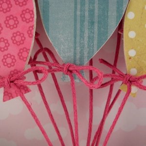 Καδράκι "Balloons" - διακοσμητικό, ξύλο, πίνακες & κάδρα, κορίτσι, αγόρι, χαρτί, χειροποίητα, δώρα για βάπτιση, δωμάτιο, είδη διακόσμησης, personalised, βρεφικά, για παιδιά, παιδικά κάδρα - 5