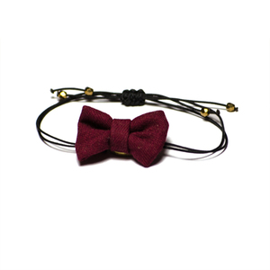 Bow Bracelet - ύφασμα, φιόγκος, vintage, charms, νήμα, κορδόνια, romantic, faux bijoux, αυξομειούμενα, φθηνά