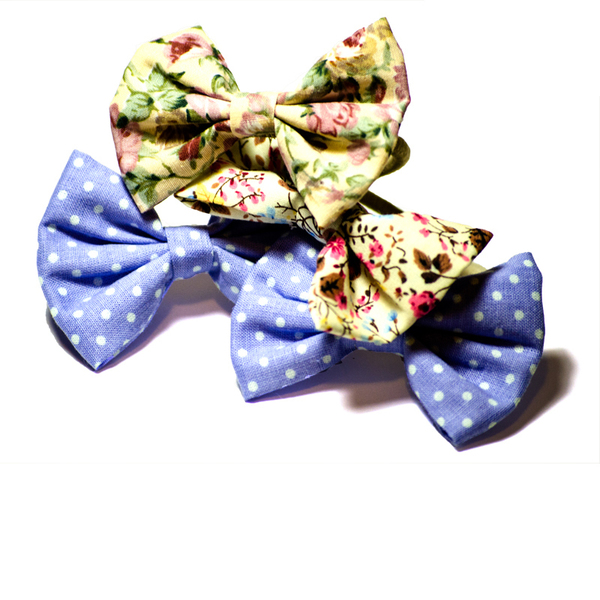 Σετ Ηair Bow Polka Dots Patterns Λαστιχάκια - λαστιχάκι, φιόγκος, πουά, ύφασμα, λάστιχο, λαστιχάκια μαλλιών