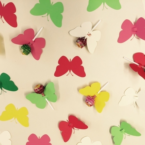 Πεταλούδες για γλειφιτζούρια | Party Favors | 12 τεμάχια - δώρο, πεταλούδα, διακοσμητικά, παιδικό πάρτυ, ζωάκια - 3