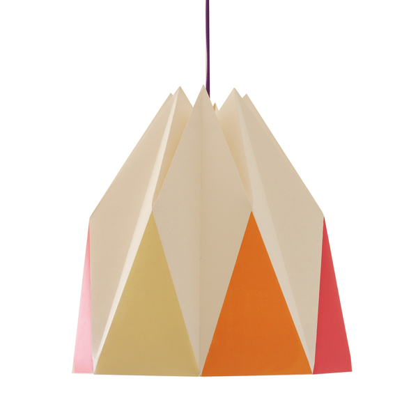 Χάρτινο καπέλο λάμπας origami large - χαρτί, δώρο, γεωμετρικά σχέδια, για παιδιά, οροφής