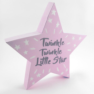 Διακοσμητικό αστέρι "Twinkle Twinkle" - διακοσμητικό, ζωγραφισμένα στο χέρι, ιδιαίτερο, μοναδικό, κορίτσι, αγόρι, mdf, αστέρι, χειροποίητα, δώρα για βάπτιση, δωμάτιο, είδη διακόσμησης, είδη δώρου, διακοσμητικά, για παιδιά, επιτραπέζιο διακοσμητικό - 3