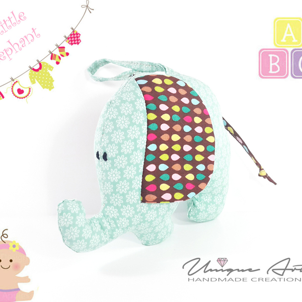 My little elephant! - μαξιλάρια, παιχνίδι, για παιδιά, δημιουργία, διακοσμητικό, διπλής όψης, μοναδικό, χειροποίητα, πουά, ύφασμα, δώρα, δώρα για βάπτιση, είδη δώρου, βρεφικά, unique, λούτρινα, αγόρι, κορίτσι, δώρα για μωρά - 2