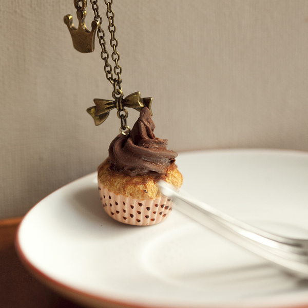 Cupcake Πραλίνα – Πουά - μακρύ, μακριά, μινιατούρες φιγούρες - 4