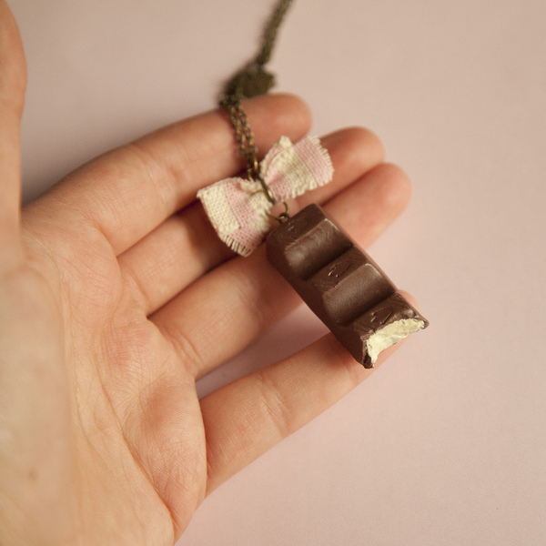 Σοκολάτα Κολιέ - μακρύ, μακριά, μινιατούρες φιγούρες - 5