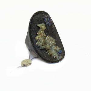 Δαχτυλίδι τσιμέντου με κρυστάλλους Βισμούθιου "Παλλάς" - statement, handmade, τσιμέντο, μέταλλο, δαχτυλίδι, χειροποίητα, rock, σταθερά, μεγάλα - 2