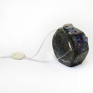 Πολιέδρικό Δαχτυλίδι τσιμέντου με κρυστάλλους Βισμούθιου "Παλλάς" - handmade, τσιμέντο, μέταλλο, δαχτυλίδι, χειροποίητα - 3