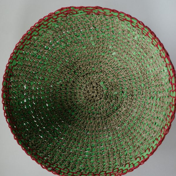 Διακοσμητικό πλεκτό bowl '' rag '' - ύφασμα, μοναδικό, πλεκτό, μπολ - 2