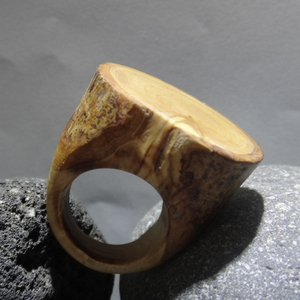 Ξύλινο Δαχτυλίδι Ελιάς - statement, ξύλο, δαχτυλίδι, ξύλινο, κερί, σταθερά, μεγάλα, φθηνά - 2
