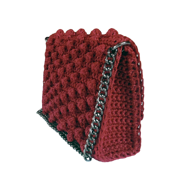 Bubbles Crochet Bag - χειροποίητη κροσέ τσάντα ώμου - αλυσίδες, chic, fashion, μόδα, ιδιαίτερο, μοναδικό, μοντέρνο, πλεκτό, γυναικεία, δώρο, crochet, βελονάκι, κορδόνια, χειροποίητα, εντυπωσιακά, εντυπωσιακό, δώρα, για όλες τις ώρες, must αξεσουάρ, must, ξεχωριστό, γενέθλια, unique, Black Friday, πλεκτές τσάντες, δώρα για γυναίκες - 3