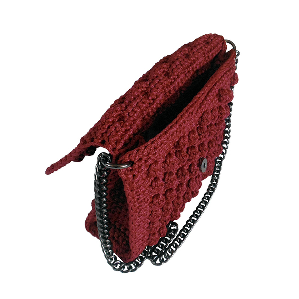 Bubbles Crochet Bag - χειροποίητη κροσέ τσάντα ώμου - χειροποίητα, γυναικεία, μοντέρνο, μόδα, μοναδικό, εντυπωσιακό, εντυπωσιακά, ξεχωριστό, ιδιαίτερο, γενέθλια, δώρα, δώρο, πλεκτό, βελονάκι, crochet, fashion, unique, δώρα για γυναίκες, chic, κορδόνια, αλυσίδες, για όλες τις ώρες, must, must αξεσουάρ, πλεκτές τσάντες, Black Friday - 4
