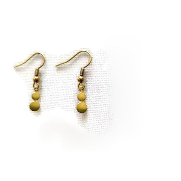 Minimal dangling earrings - chic, ορείχαλκος, σκουλαρίκια, δωράκι, minimal, γυναίκα