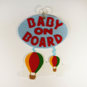 'Baby on Board' σήμα αυτοκινήτου αερόστατο - χειροποίητα, παιδί, αυτοκίνητα - 3