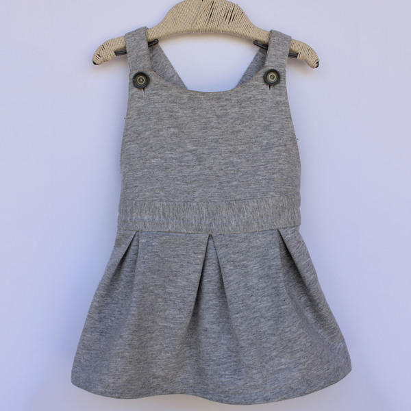 Σαλοπέτα Χ γκρί ανοιχτό - βαμβάκι, κορίτσι, 0-3 μηνών, παιδικά ρούχα, 1-2 ετών