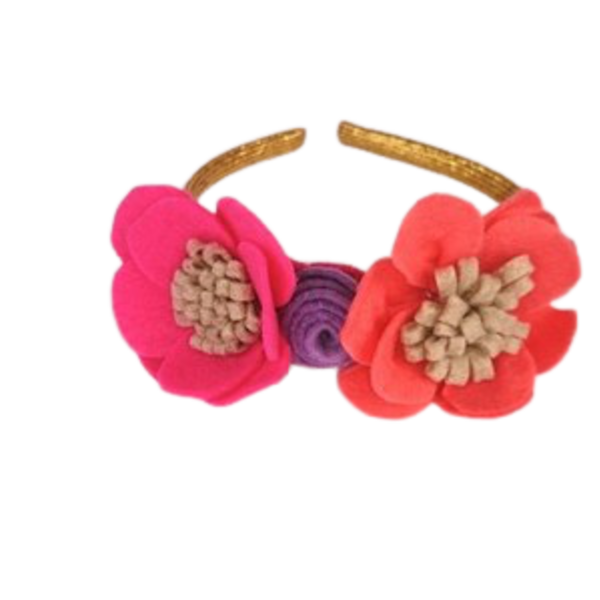 "Chic hair accessories" παιδική στεκα μαλλιων - romantic, για παιδιά, chic, λουλούδια, κορίτσι, για όλες τις ώρες, τσόχα, πλαστικό, αξεσουάρ μαλλιών, στέκες μαλλιών παιδικές