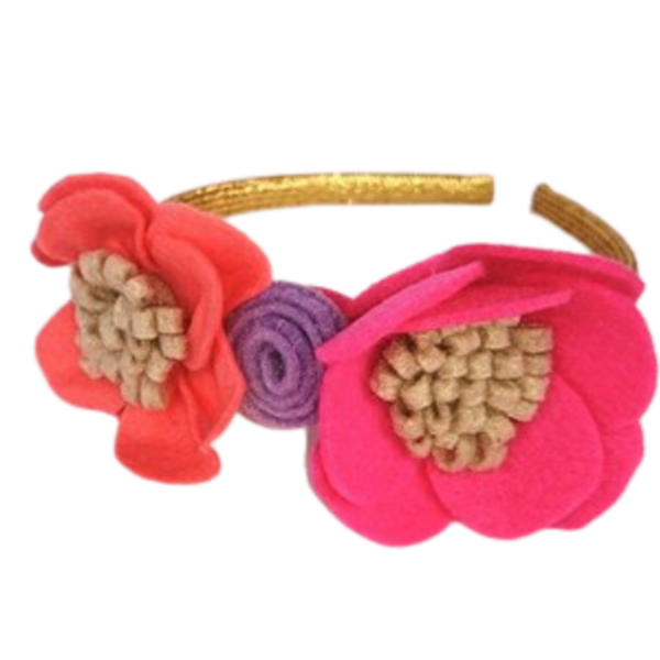 "Chic hair accessories" παιδική στεκα μαλλιων - romantic, για παιδιά, chic, λουλούδια, κορίτσι, για όλες τις ώρες, τσόχα, πλαστικό, αξεσουάρ μαλλιών, στέκες μαλλιών παιδικές - 2