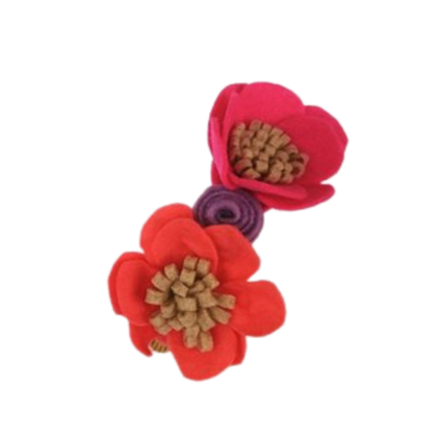 "Chic hair accessories" παιδική στεκα μαλλιων - romantic, για παιδιά, chic, λουλούδια, κορίτσι, για όλες τις ώρες, τσόχα, πλαστικό, αξεσουάρ μαλλιών, στέκες μαλλιών παιδικές - 3