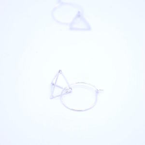 ''Triangles'' earrings - ιδιαίτερο, μοντέρνο, ασήμι 925, σκουλαρίκια, γεωμετρικά σχέδια, minimal, νεανικά σκουλαρίκια, κρεμαστά