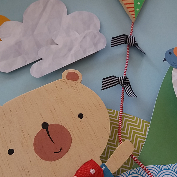 "My little bear" - παιδικό τρισδιάστατο κάδρο - εκτύπωση, διακοσμητικό, ξύλο, ζωγραφισμένα στο χέρι, πίνακες & κάδρα, κορίτσι, αγόρι, δώρα για βάπτιση, παιδικό δωμάτιο, δώρα για παιδιά, δώρα γενεθλίων, παιδικά κάδρα - 5