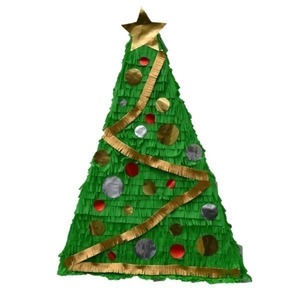 Πινιάτα χριστουγεννιάτικο δέντρο I - πινιάτες, birthday, γιορτή, γενέθλια, χριστουγεννιάτικο, παιδί, κορδόνια, δέντρα, party, διακοσμητικά, δέντρο