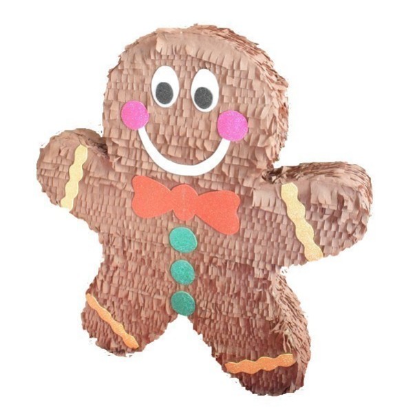 Πινιάτα Gingerbread (Αγόρι και Κορίτσι) - τούλι, κορδόνια, γενέθλια, χριστουγεννιάτικο, πινιάτες, γιορτή, party, διακοσμητικά