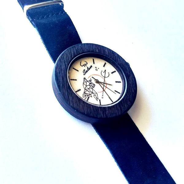 “Οres” – Auxo [Αυξώ] | Handmade wooden watch - δέρμα, handmade, ξύλο, χειροποίητα, αξεσουάρ, ξύλινο, unique - 3