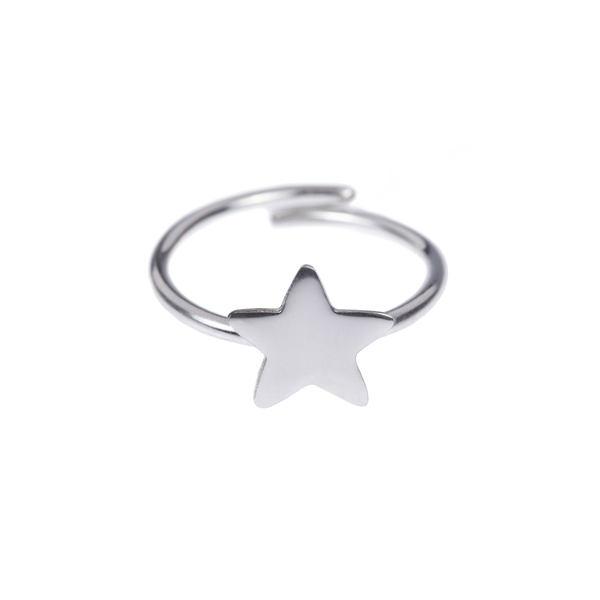 _star ring - χειροποίητο δαχτυλίδι αστέρι - chic, βραδυνά, μοντέρνο, επιχρυσωμένα, ορείχαλκος, επάργυρα, αστέρι, δαχτυλίδι, χειροποίητα, romantic, minimal, βεράκια, μικρά, χριστουγεννιάτικο, boho, αυξομειούμενα, φθηνά - 2