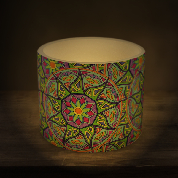 Μάνταλα Κουφωτό κερί τυπωμένο - διακοσμητικό, αστέρι, γεωμετρικά σχέδια, κερί, κερί - 3