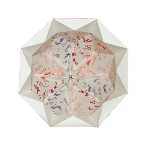 Χάρτινο καπέλο λάμπας origami medium ροζ - κορίτσι, χαρτί, πεταλούδες, παιδικό δωμάτιο, οροφής - 3