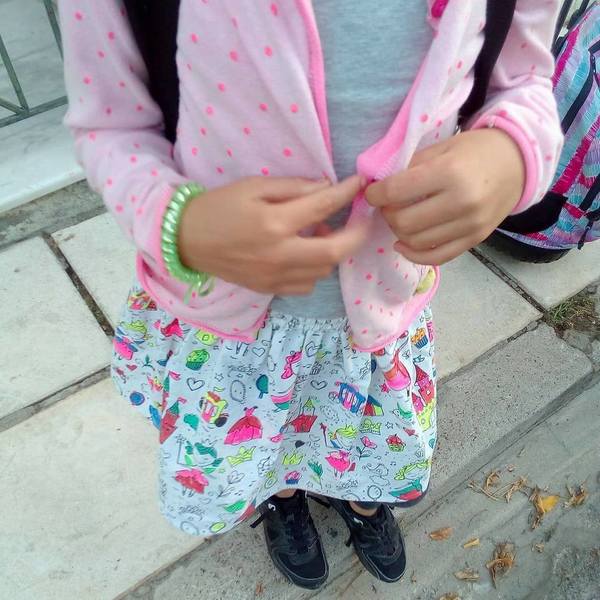 Παιδική (2-10ετών) καλοκαιρινή ασπρόμαυρη φούστα για βάψιμο! - κορίτσι, δώρα γενεθλίων, παιδικά ρούχα, 1-2 ετών - 5