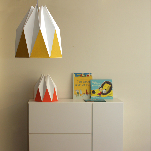Χάρτινο καπέλο λάμπας origami - χαρτί, χειροποίητα, δώρα γάμου, οροφής - 3