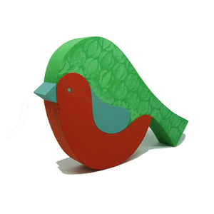 Ξύλινο πουλάκι Birdie nam nam - decor, decoration, gift, πουλάκια, ξύλινο, μπλε, διακοσμητικό, δώρο, ζωγραφισμένα στο χέρι, χειροποίητα, καλοκαίρι, ξύλο, ξύλινο, διακοσμητικά