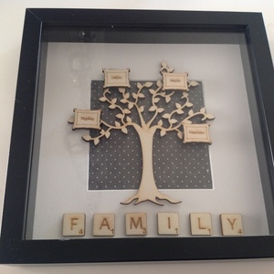 Family tree - ξύλο, γυαλί, πίνακες & κάδρα, δώρο, οικογένεια