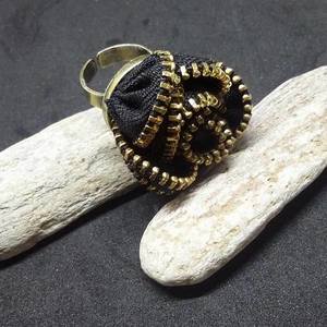 zip ring (Rock) - statement, μέταλλο, δαχτυλίδι, μεγάλα, αυξομειούμενα, φθηνά - 2