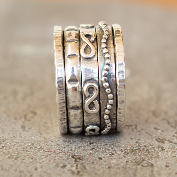 Ασημένιο ανδρικό δαχτυλίδι spinner. - ασήμι, ασήμι 925, ανδρικά, δαχτυλίδι, δαχτυλίδια, χειροποίητα, unisex, δώρα για άντρες - 3