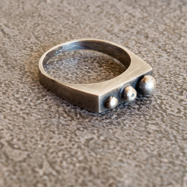 Ασημένιο δαχτυλίδι με οξείδωση - ασήμι, γυναικεία, ασήμι 925, ανδρικά, δαχτυλίδι, χειροποίητα, minimal, βεράκια, unisex, σταθερά, δώρα για άντρες, δώρα για γυναίκες - 3