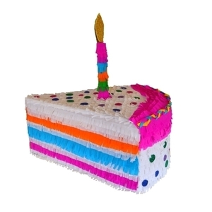 Πινιάτα τούρτα σε κομμάτι - κορίτσι, χειροποίητα, πάρτυ, γενέθλια, birthday, unisex, πινιάτες, δώρα γενεθλίων, έκπληξη