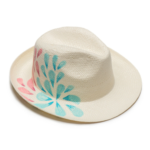 Καπέλο Drops Ekrou - παραλία, καλοκαίρι, ψάθινα