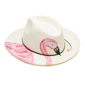 Καπέλο Flamingo - παραλία, καλοκαίρι, ψάθινα